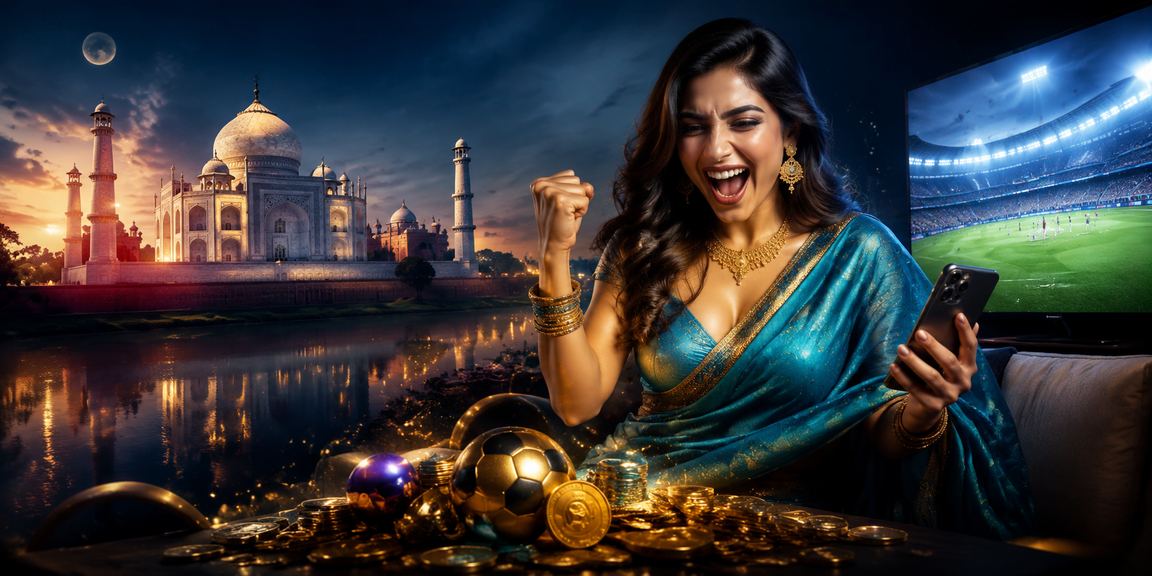 User placing a bet on mobile phone in India